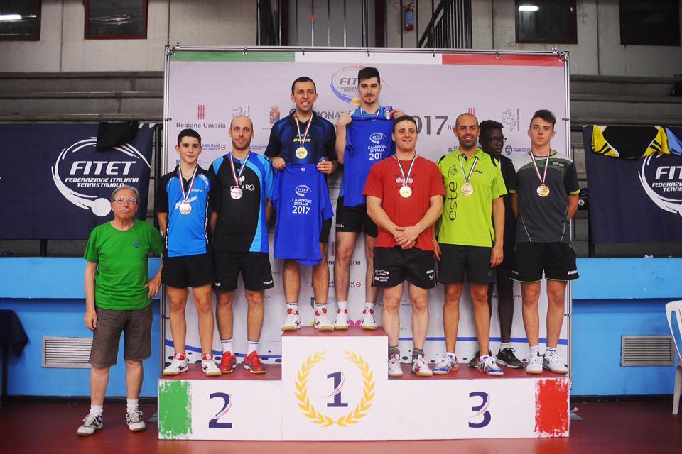 Carlo Rossi e John Oyebode rispettivamente argento e bronzo nel doppio maschile 2^ categoria (Foto Fitet)